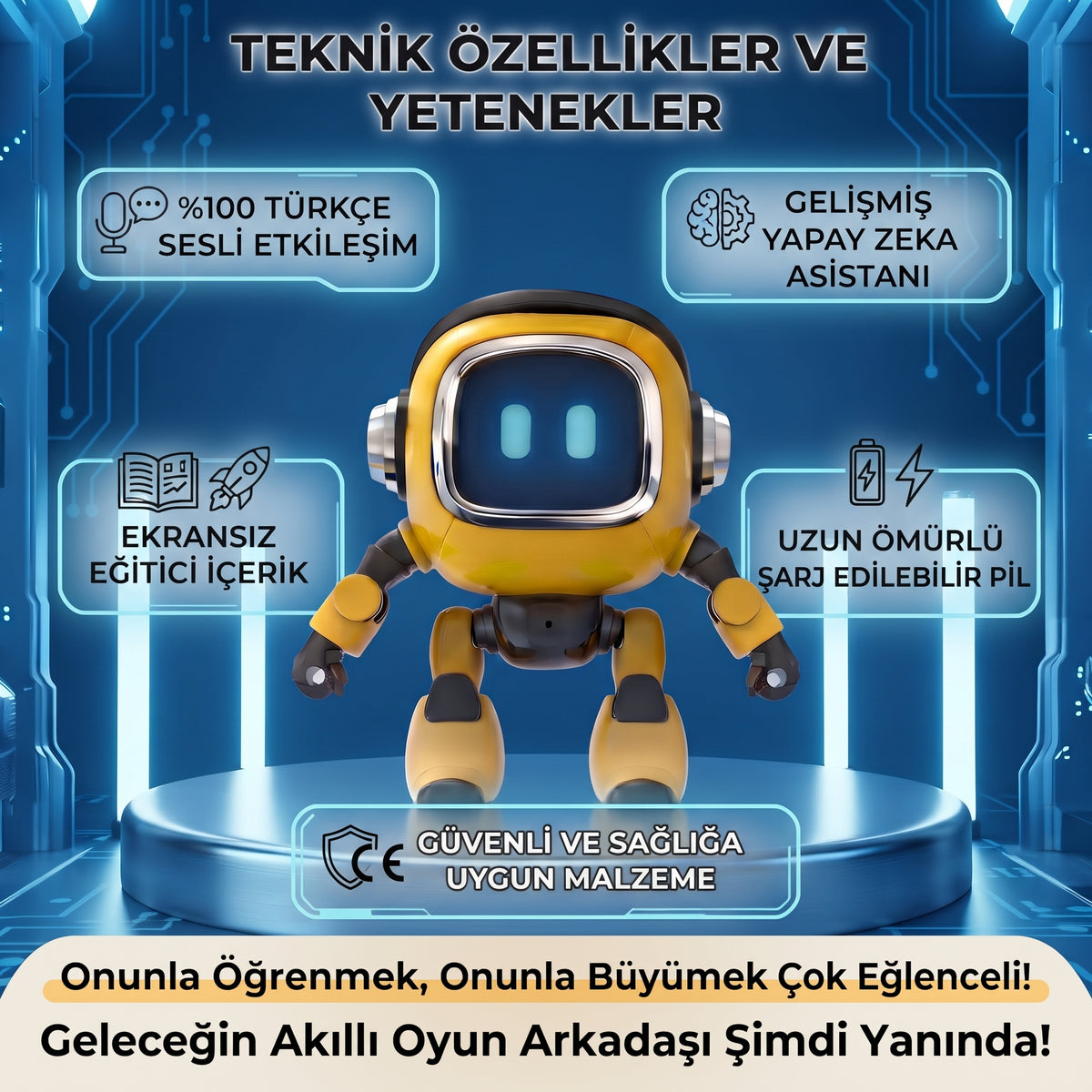 Akıllı Oyun Arkadaşım: Türkçe Eğitici Çocuk Robotu